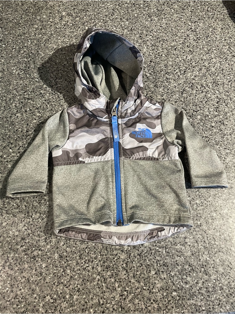 The North Face Kids' Grey Camo Hooded Jacket